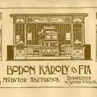 Advertisement card - for cabinet makers Károly Bodon and Son