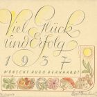 Occasional graphics - New Year’s greeting card: Viel Glück und Erfolg 1937