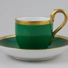 Cup and saucer - With gilded snake handle