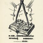 Ex-libris (bookplate) - Hungarian Royal Engineer Office Debrecen