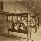 Interior photograph - Haban ceramics in the 'Hungarian Room' of the permament exhibition of Museum of Applied Arts