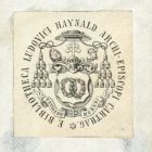 Ex-libris (bookplate) - E bibliotheca Ludovici Haynald archi-episc. Carthag.