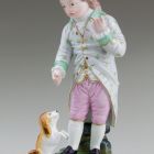 Statuette (figure) - boy with dog