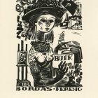 Occasional graphics - New Year's greeting: Happy New Year 1966 Ferenc Bordás