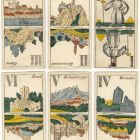 Playing card - Tarot card with views of Hungarian castles