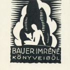 Ex-libris (bookplate) - From the books of the wife of Imre Bauer