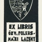 Ex-libris (bookplate) - The widow wife of Dezső Folkusházi Lacsny