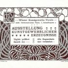 Advertisement - applied art exhibition of Kunstgewerbe-Verein, Vienna