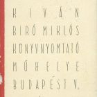 Occasional graphics - New Year's greeting: Happy New Year Miklós Biró book printer