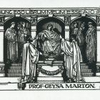 Ex-libris (bookplate) - Prof. Marton Geysa