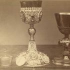 Photograph - communion boxes and chalice's from the treasury of the Cathedral of Győr at the Exhibition of Applied Arts 1876