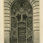 Design sheet - ironwork gate of the Hungarian Royal Class Lottery Palace