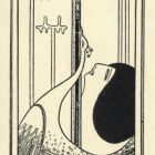 Ex-libris (bookplate) - The wife of Kálmán Harsányi