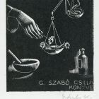 Ex-libris (bookplate) - The book of Csilla G. Szabó