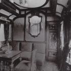 Interior photograph - smoking-compartment in the dining car of the Royal Train of the Hungarian State Railways (MÁV)