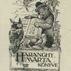 Ex-libris (bookplate) - Book of Márta Haranghy