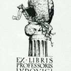 Ex-libris (bookplate) - professoris Ludovici Szathmáry