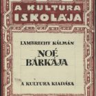 Plan - cover for the work "Noé bárkája" (Noah's Ark) by Kálmán Lambrecht