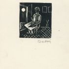 Ex-libris (bookplate) - V E (Endre Vadász - ipse)