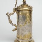 Tankard with cover - with allegorical figures of Faith, Fortitude and Justice