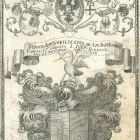 Ex-libris (bookplate) - Tessera imp nobilitatis ab Aug imperatore Carolo VI. indulta I .P. de Ludewig Die XI. Mens april MDCCXIX