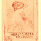 Ex-libris (bookplate) - Ex libris of Géza Herzog