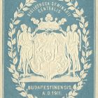 Ex-libris (bookplate) - Library of the Central Seminar in Budapest