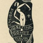 Ex-libris (bookplate) - Josefina Gomez David