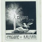 Ex-libris (bookplate) - Kálmán Falcione