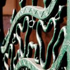 Architectural photograph - wrought-iron railing of the open entrance hall, Museum of Applied Arts