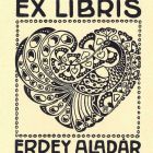 Ex-libris (bookplate) - Aladár Erdey