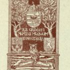 Ex-libris (bookplate) - Belongs to the library of the Transylvanian National Museum