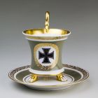 Commemorative cup with saucer - With the Iron Cross of the First World War
