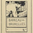 Ex-libris (bookplate) - Barreau de Bruxelles