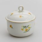 Sugar box with lid (part of a set) - With yellow primroses