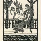 Ex-libris (bookplate) - From the books of Zrinyi Mária, the wife of Károly Radványi-Román