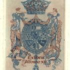Ex-libris (bookplate) - XIII. Alfonz is King of Spain