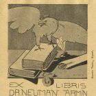 Ex-libris (bookplate) - Dr. Ármin Neumann