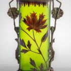 Vase - With poppy flowers shaped bronze mount