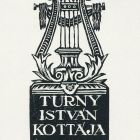 Ex-libris (bookplate) - The sheet music of István Turny