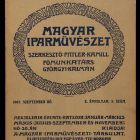 Coverpage - for the periodical Magyar Iparművészet (Hungarian Applied Arts)