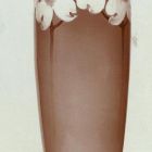 Photograph - Vase with painted decoration, four petalled white flowers