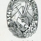 Ex-libris (bookplate) - From the library of the Tourist and Ski Department of Duna Sport Club