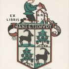 Ex-libris (bookplate) - Hans E. Tschudy