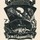 Ex-libris (bookplate) - dr med Colomanni Péchy