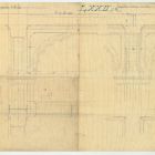 Plan - section and elevation of the corbel arch of ground floor vestibul, Museum of Applied Arts