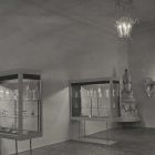 Exhibition photograph - Bohemian glassworks at the exhibition of the" Art of Glass" in the Museum of Applied arts, in the "Rococo room", in 1961