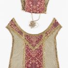 Chasuble (with stole and maniple) - in the orphrey band with with 'Italian jug' motif