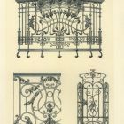 Design sheet - detail of the staircase railing and design of balcony and gate ironwork of the previous royal mansions