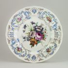 Ornamental plate - With flower bouquets and stylised floral ornamentation